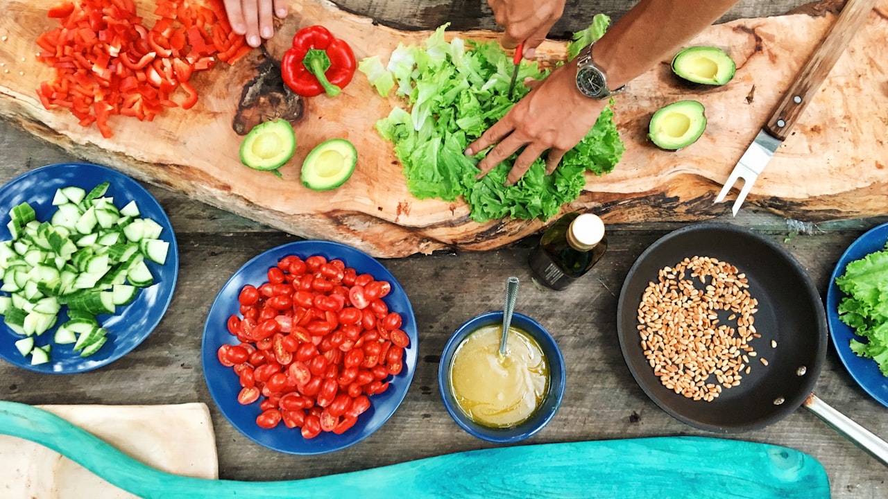 Repas préparé à base de produits frais et de saison